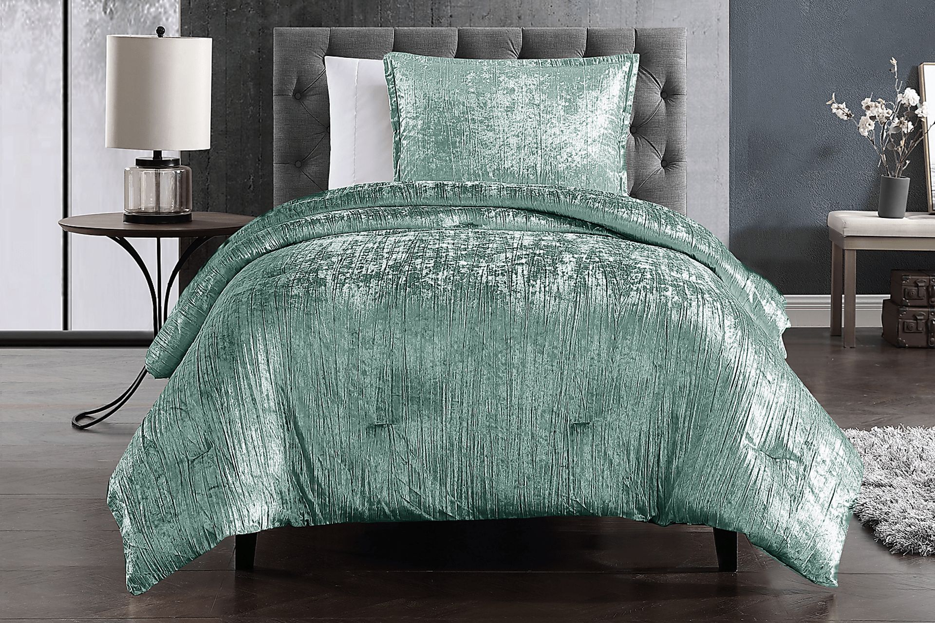 Kids Recine Teal Twin Comforter Set - Image 1