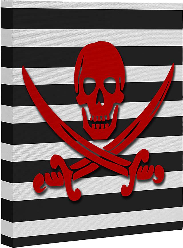 Kids Red Pirate I White Artwork - Thumbnail - Image 1