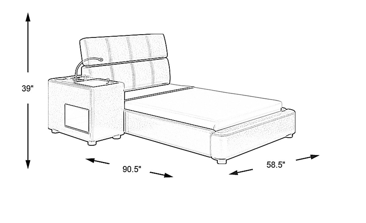 Kids reGen&trade; Recharged Gray 4 Pc Twin Bed with Nightstand