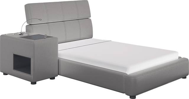Kids ReGen™ Recharged Gray Full Bed with Nightstand - Thumbnail - Image 1