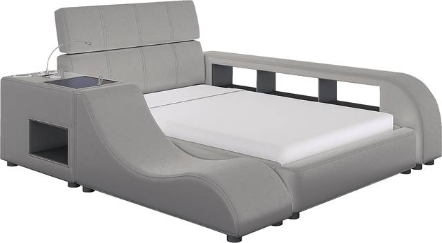 Kids ReGen™ Recharged Gray Twin Bed with Nightstand, Bookcase and Lounger - Thumbnail - Image 1