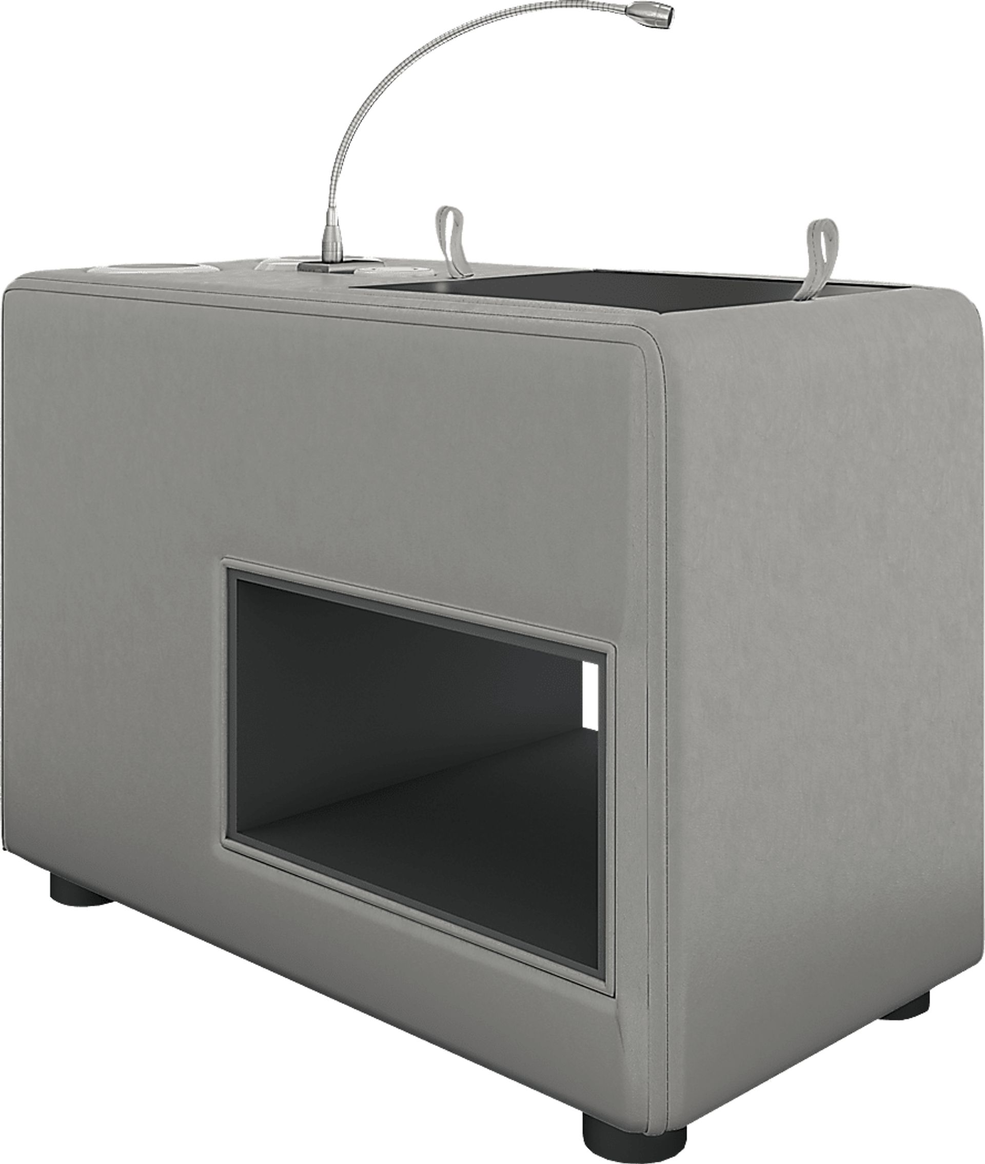 Kids Park Peak Gray Bedroom with Recharged Gray Twin Bed, Nightstand, Lounger and Bookcase - Image 6