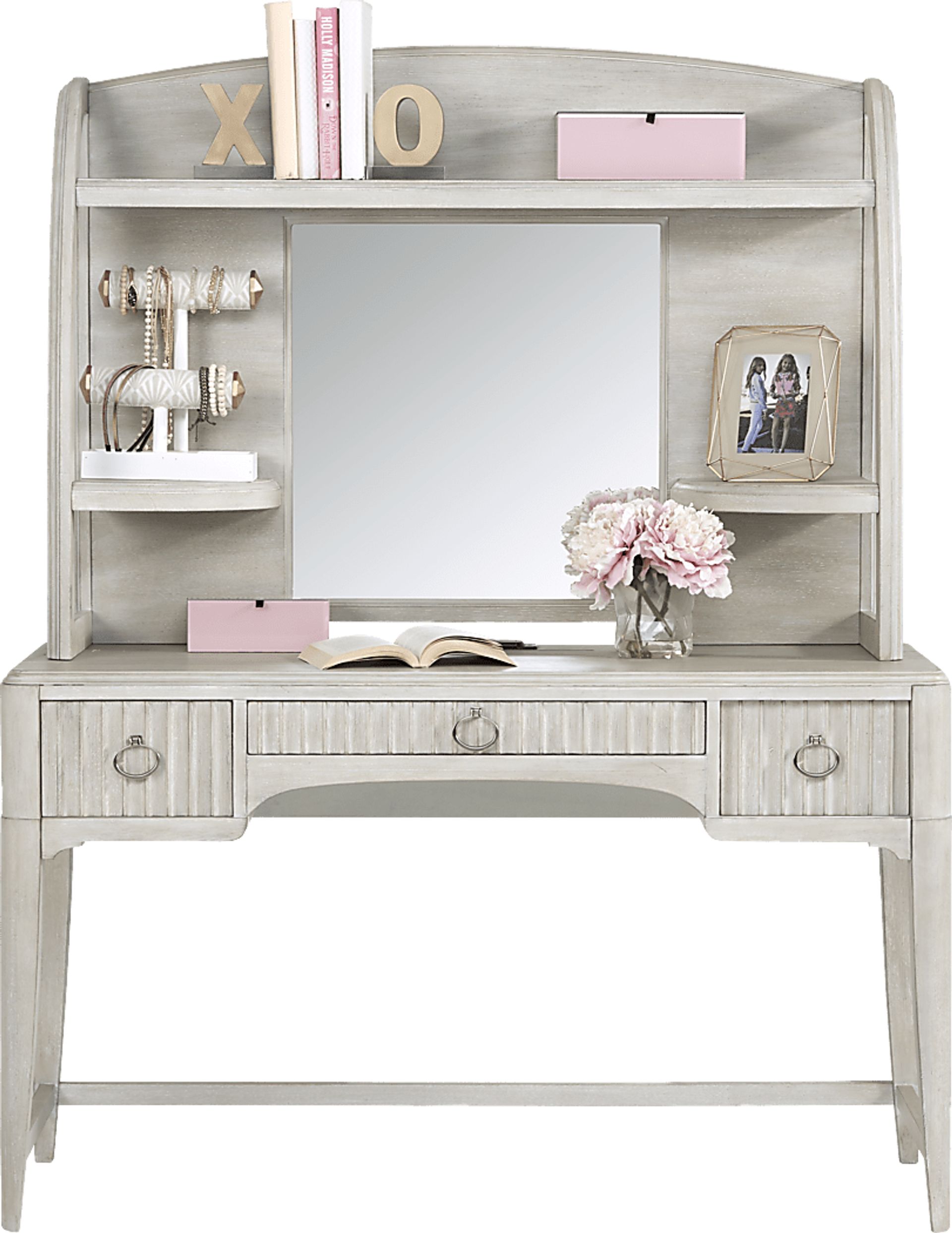 Kids reGen™ Vivien White Desk & Hutch Set - Image 2