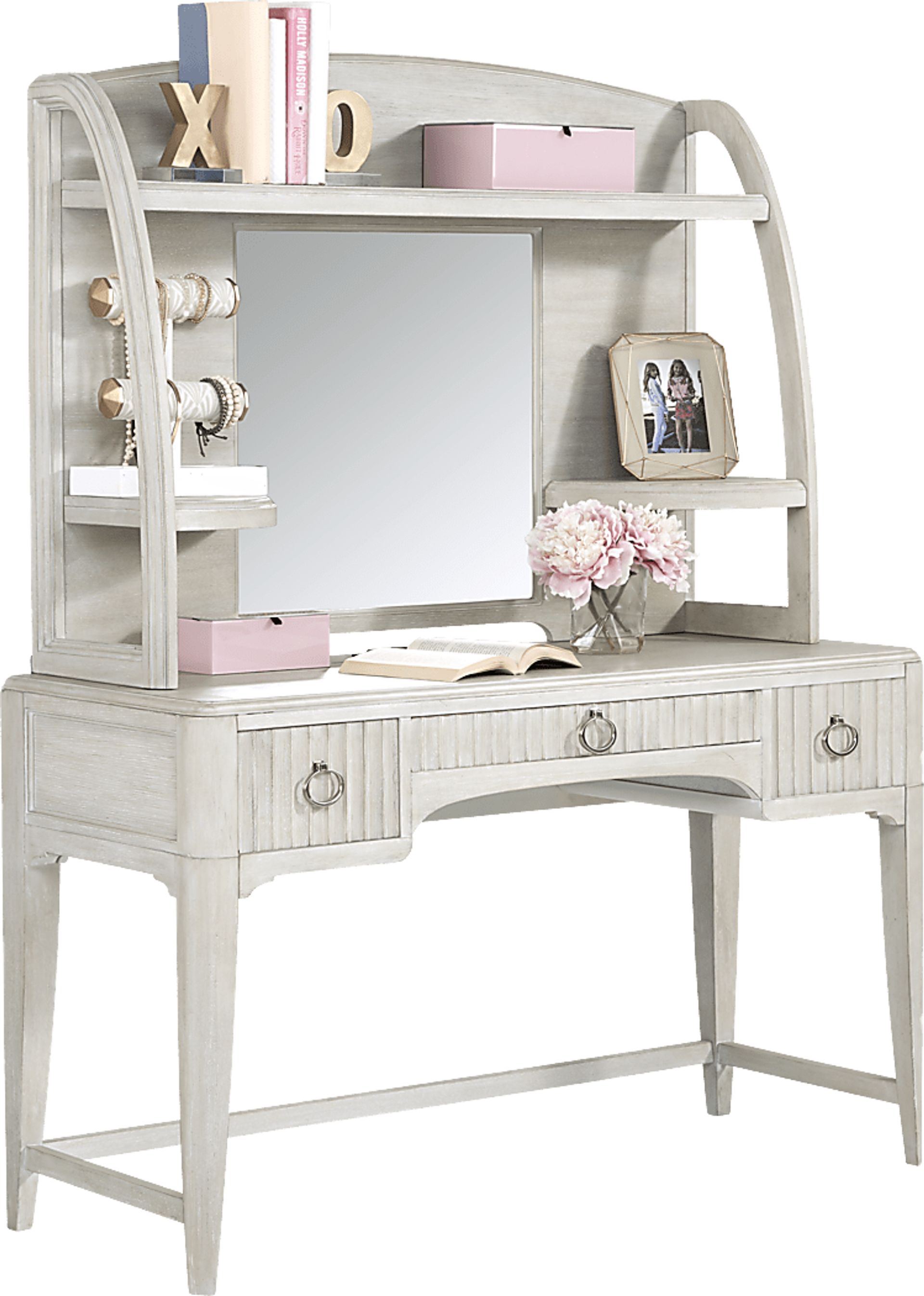 Kids reGen™ Vivien White Desk & Hutch Set - Image 3