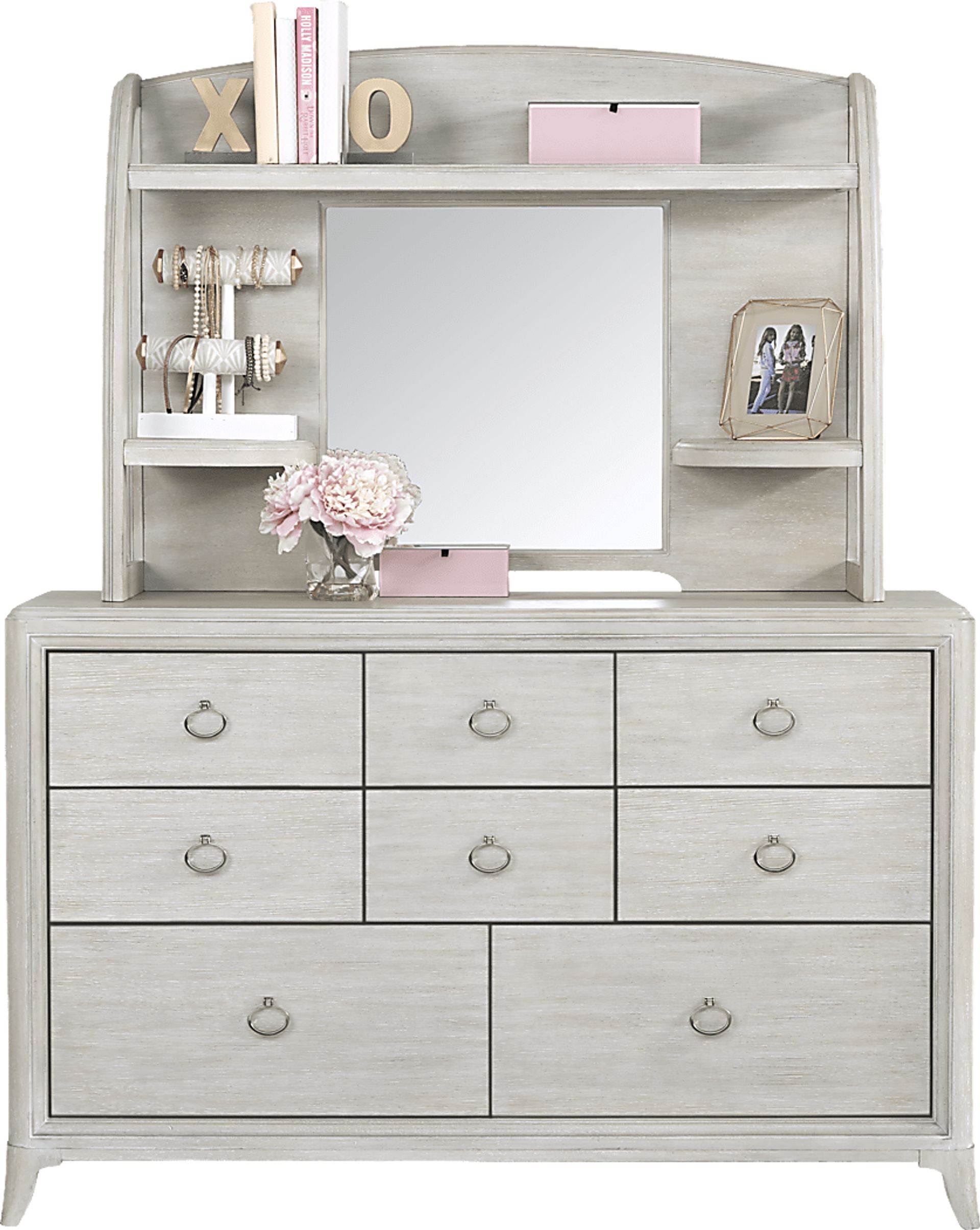 Kids reGen™ Vivien White Dresser & Hutch Set - Image 2