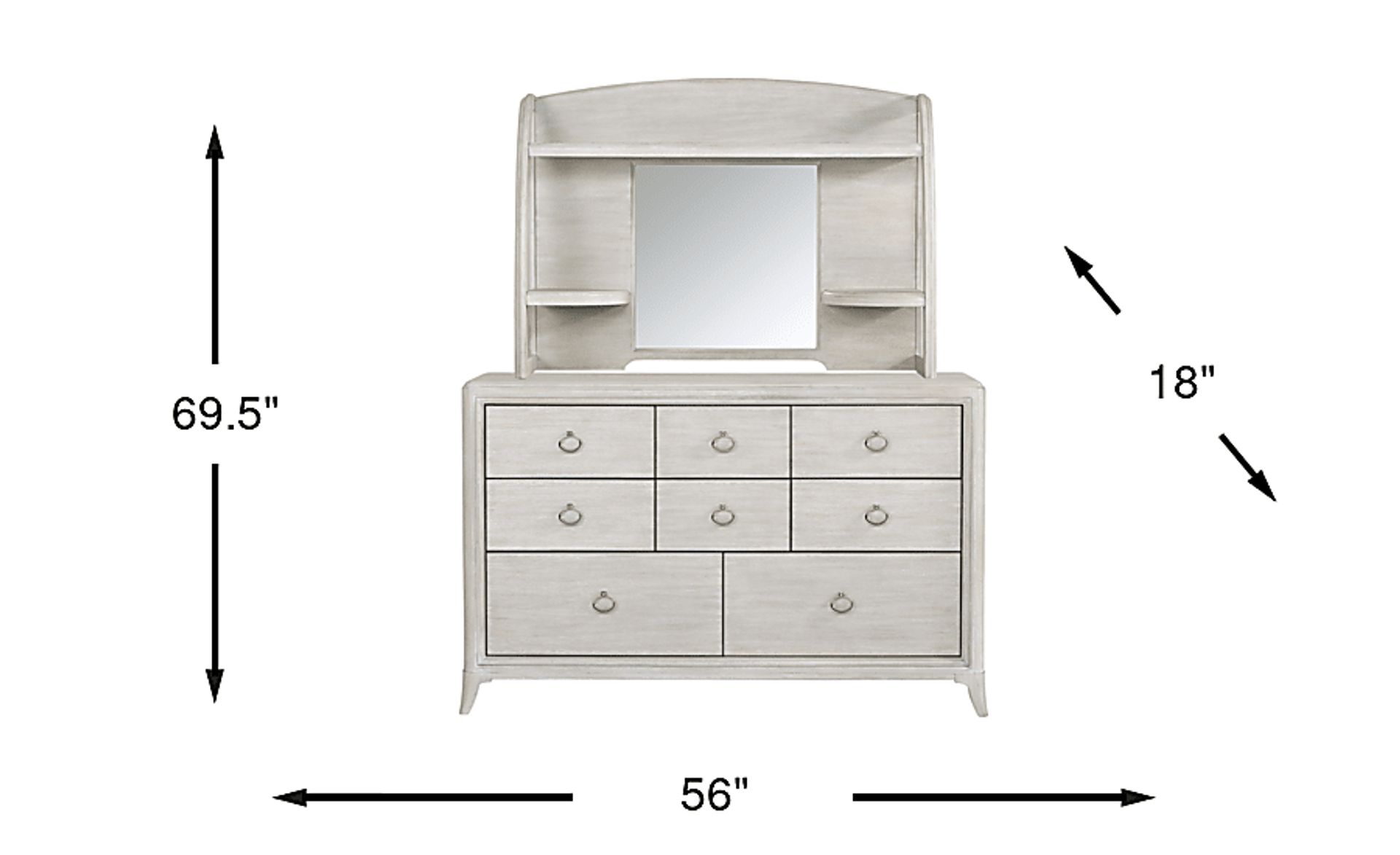 Dimension Image. Please refer to the Dimension Tab on this page for dimension details.
