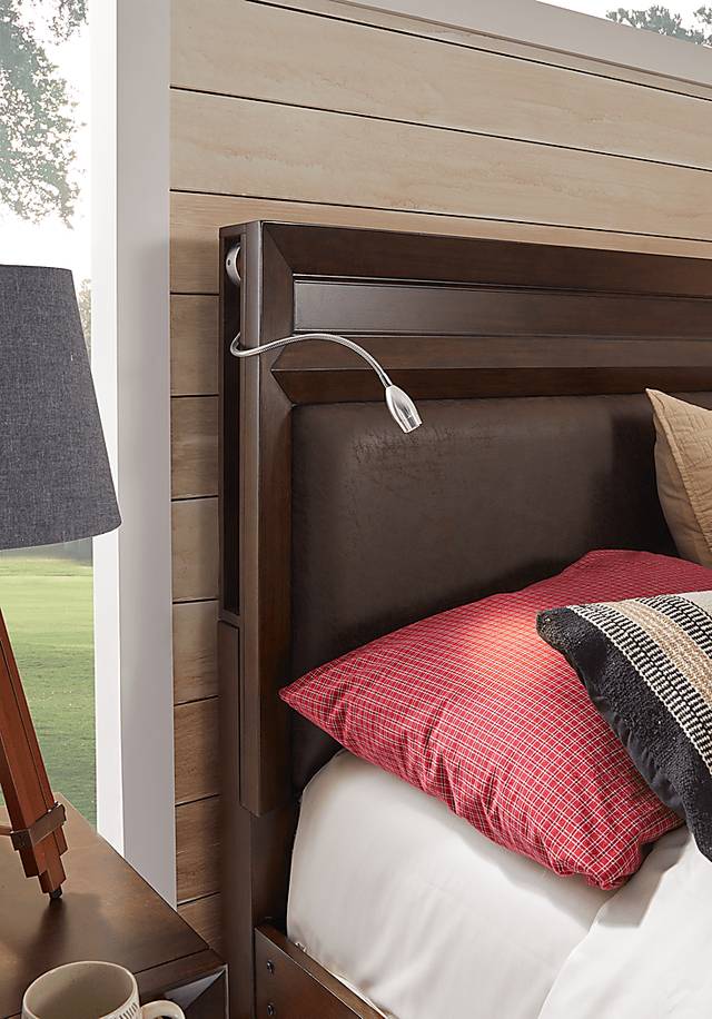 Kids reGen™ Zaine Brown Cherry 3 Pc Full Upholstered Bed - Thumbnail - Image 3