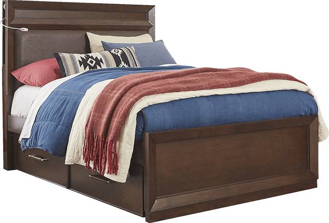 Kids reGen™ Zaine Brown Cherry 3 Pc Full Upholstered Bed - Thumbnail - Image 1