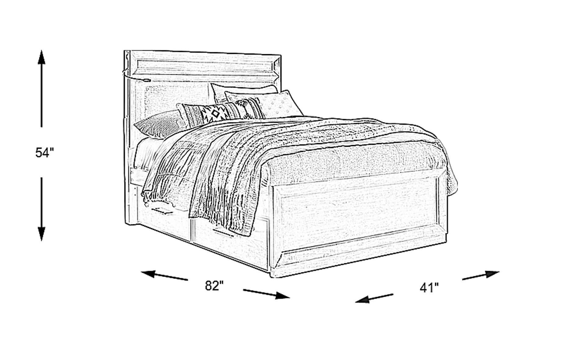 Dimension Image. Please refer to the Dimension Tab on this page for dimension details.