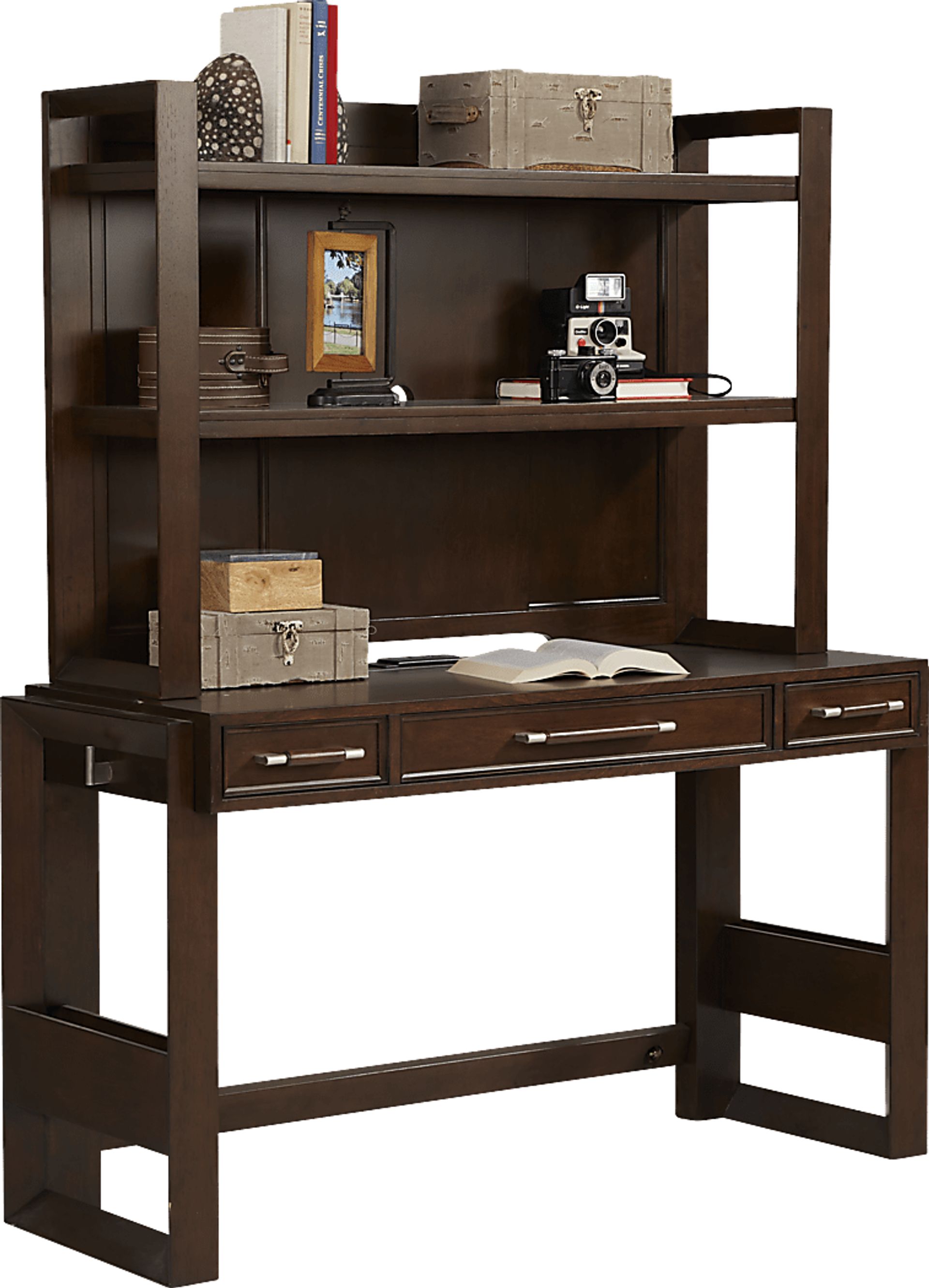Kids reGen™ Zaine Brown Cherry Desk & Hutch Set - Image 2