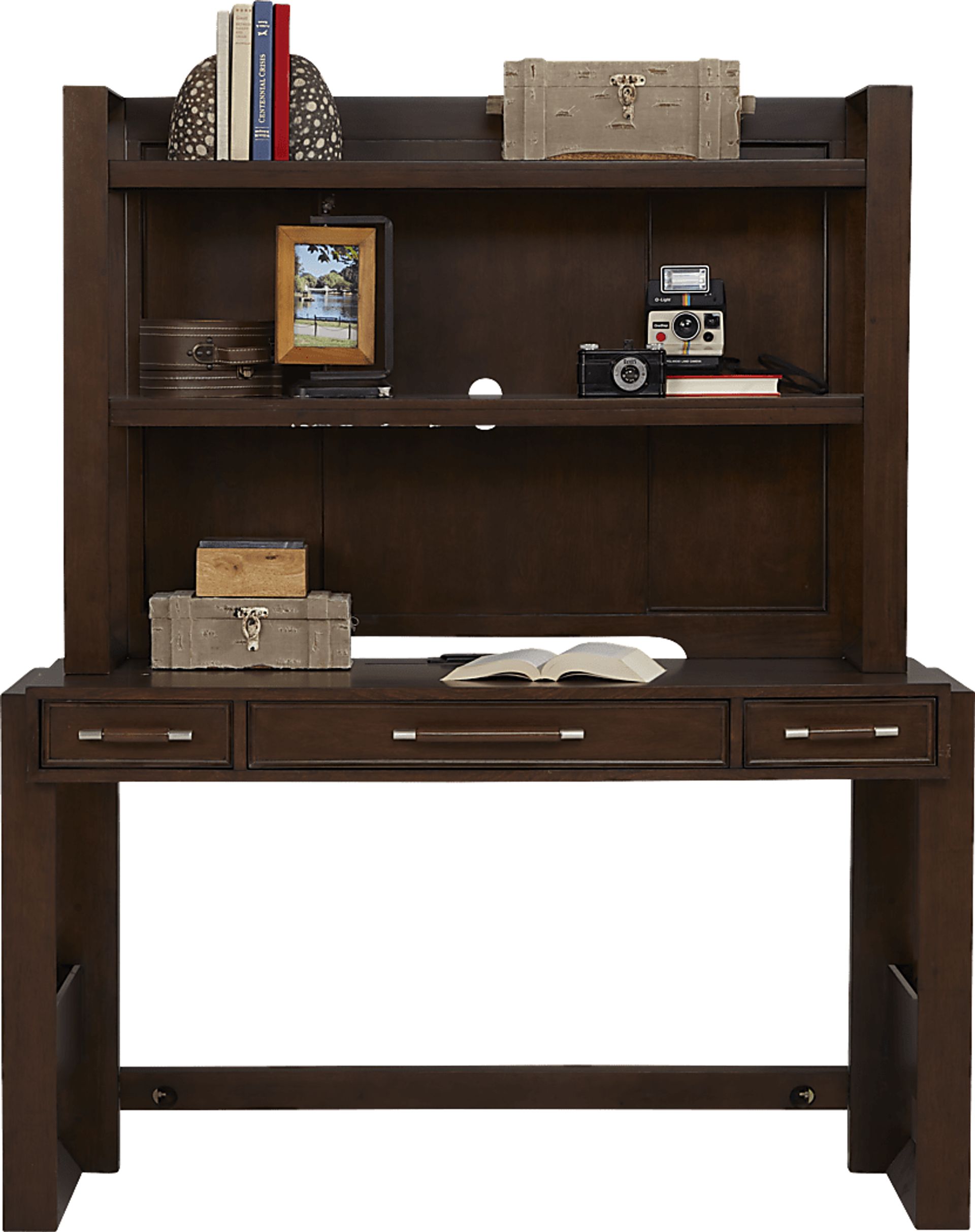 Kids reGen™ Zaine Brown Cherry Desk & Hutch Set - Image 3