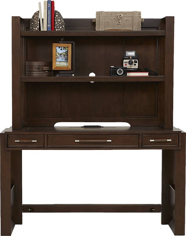 Kids reGen™ Zaine Brown Cherry Desk & Hutch Set - Thumbnail - Image 1