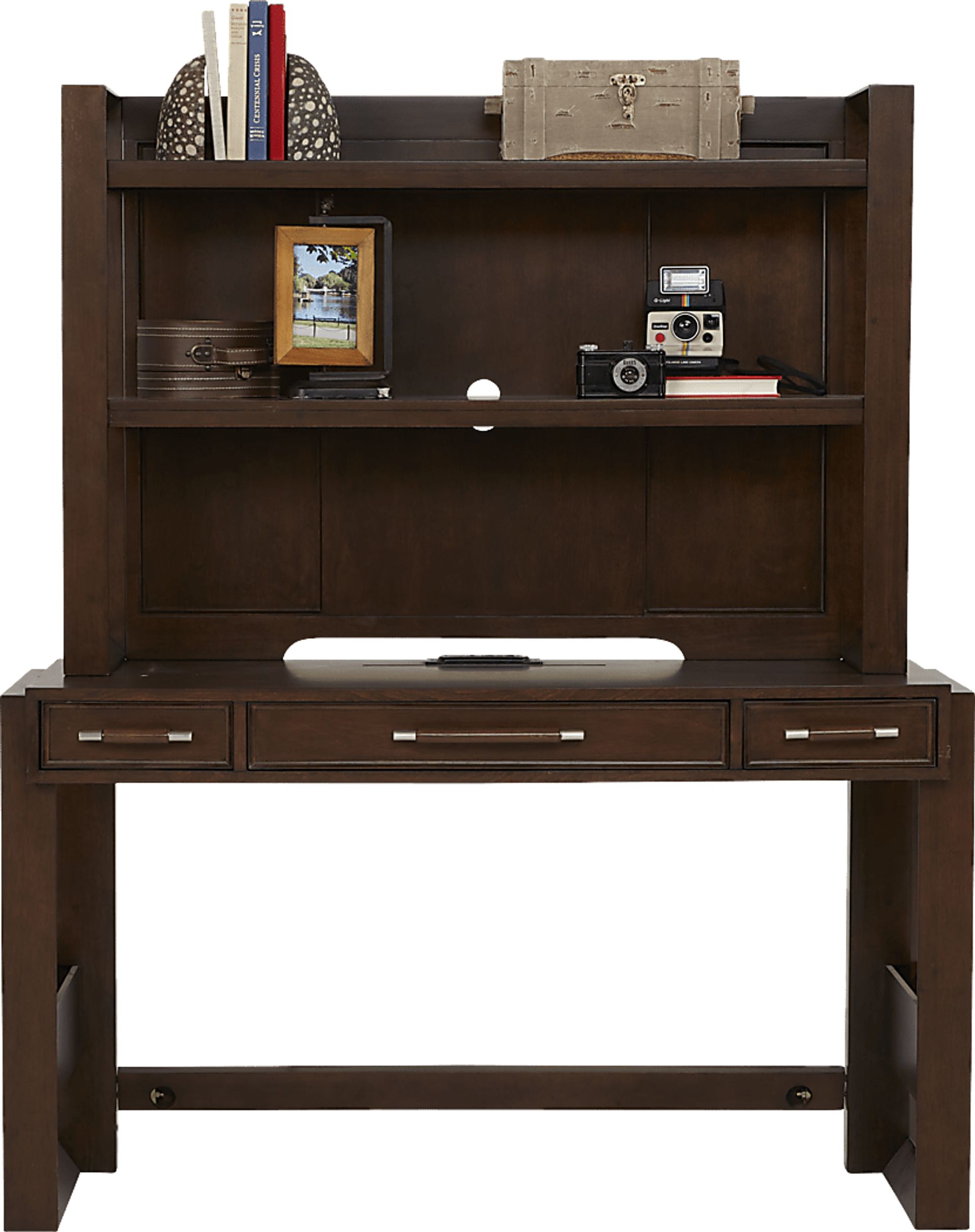 Kids reGen™ Zaine Brown Cherry Desk & Hutch Set - Image 1