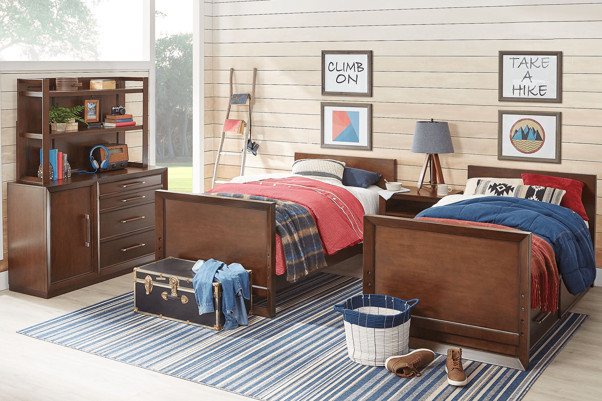 Kids reGen™ Zaine Brown Cherry Twin/Twin Bunk with Twin Storage Trundle - Image 2