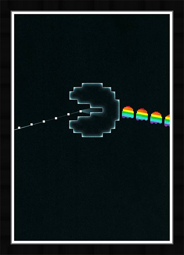 Kids Retro Arcade Game Black Small Wall Art - Thumbnail - Image 1