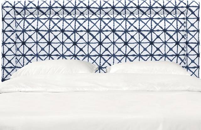 Kids Rhombusland Blue Twin Upholstered Headboard - Thumbnail - Image 2