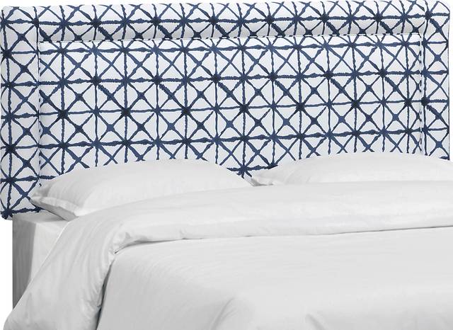 Kids Rhombusland Blue Twin Upholstered Headboard - Thumbnail - Image 1
