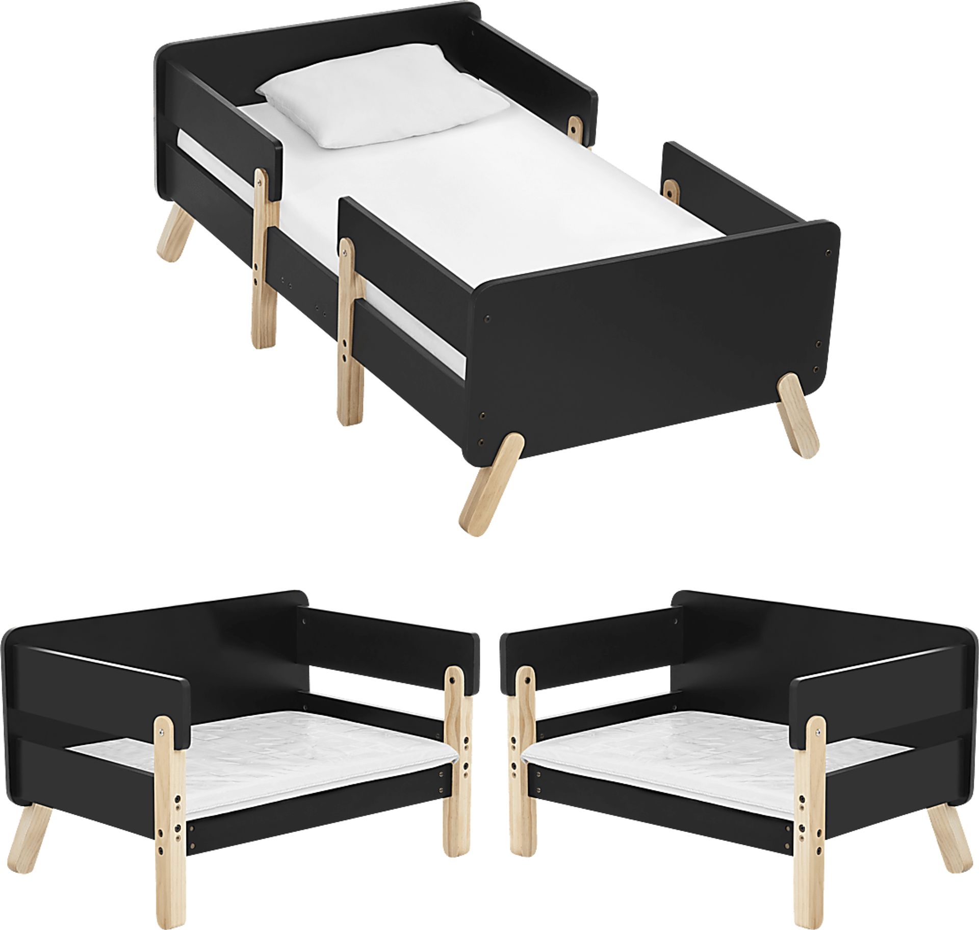 Kids Rhysa Black Toddler Bed - Image 4