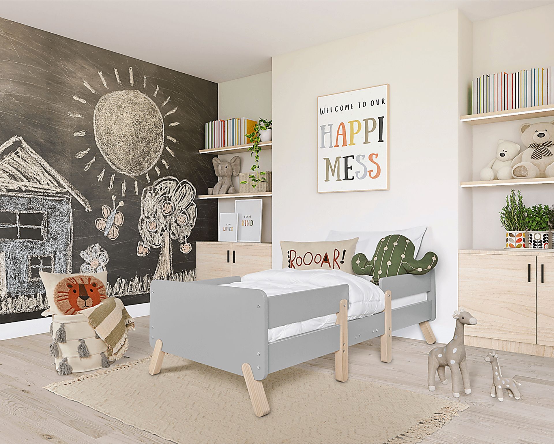 Kids Rhysa Gray Toddler Bed - Image 2