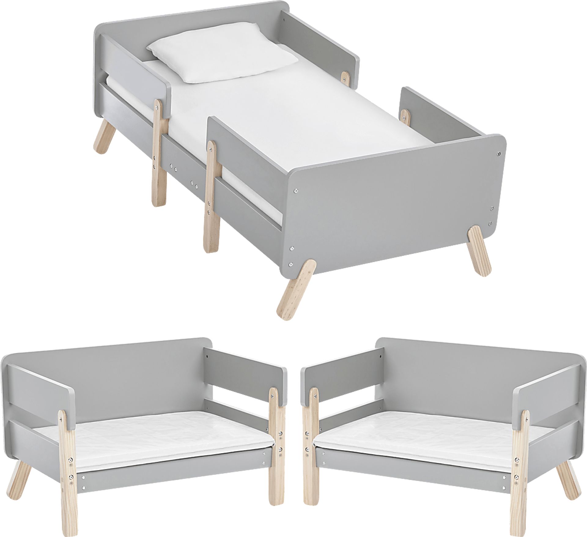 Kids Rhysa Gray Toddler Bed - Image 4