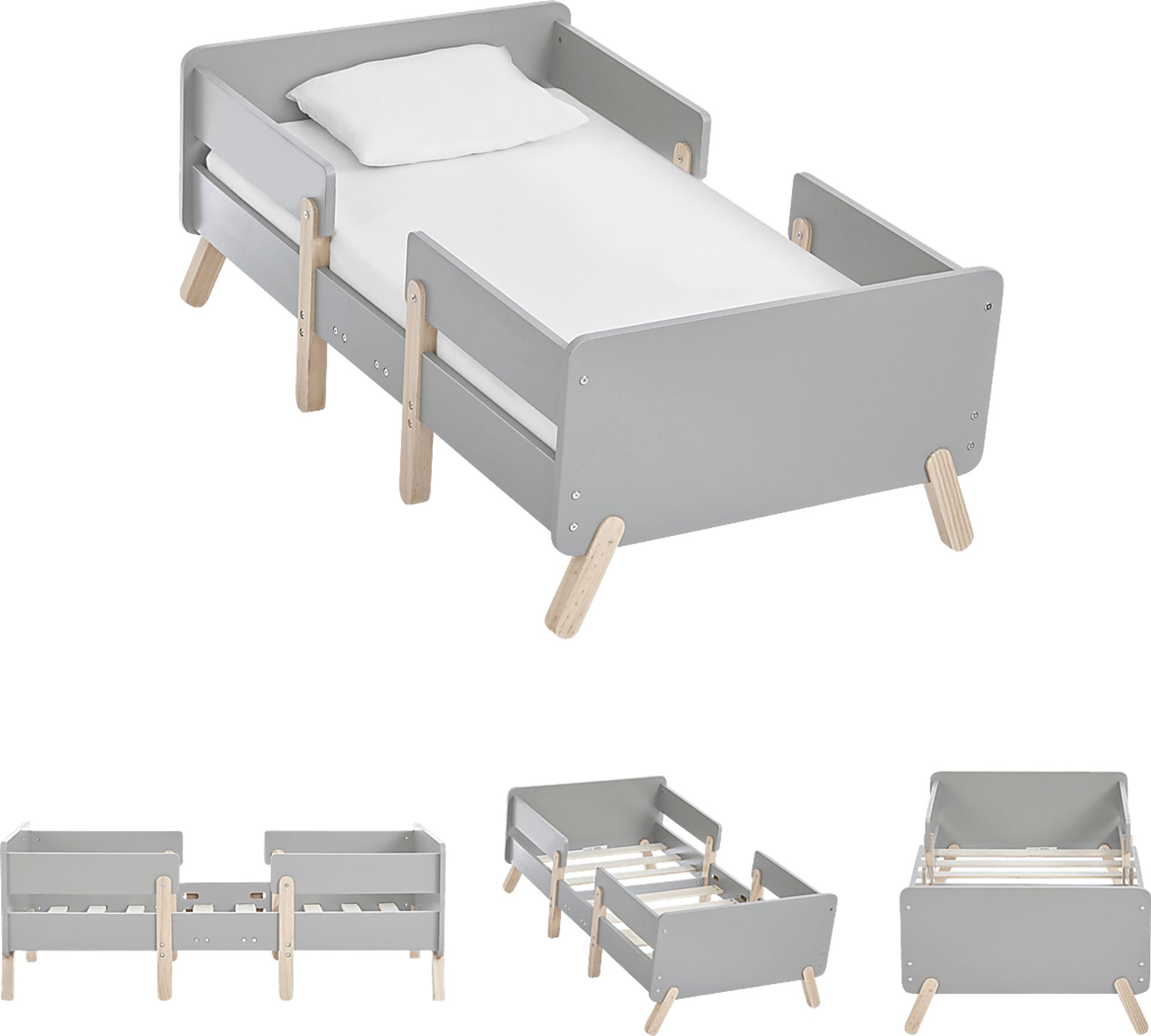 Kids Rhysa Gray Toddler Bed - Image 5