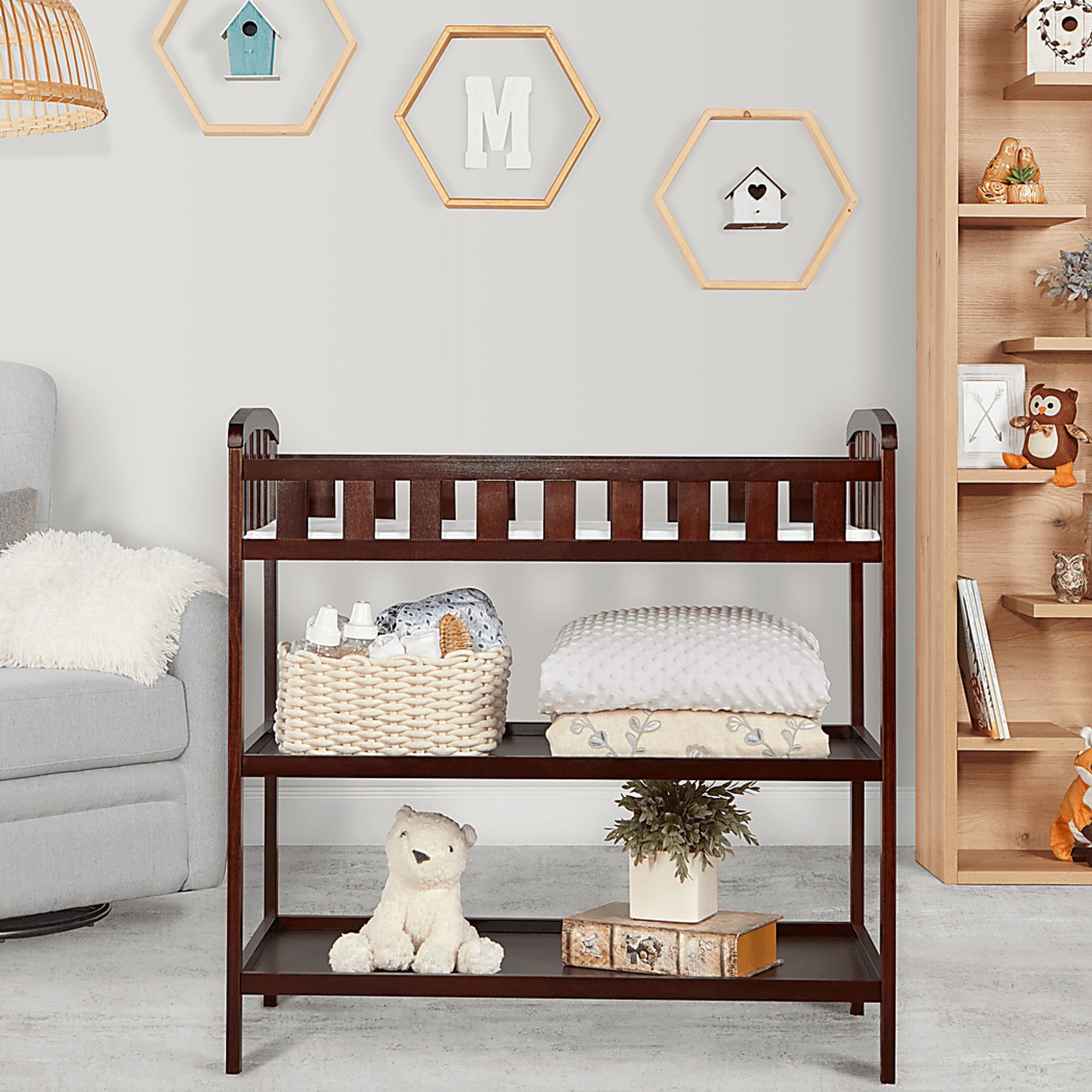 Kids Ridu Espresso Changing Table - Image 2