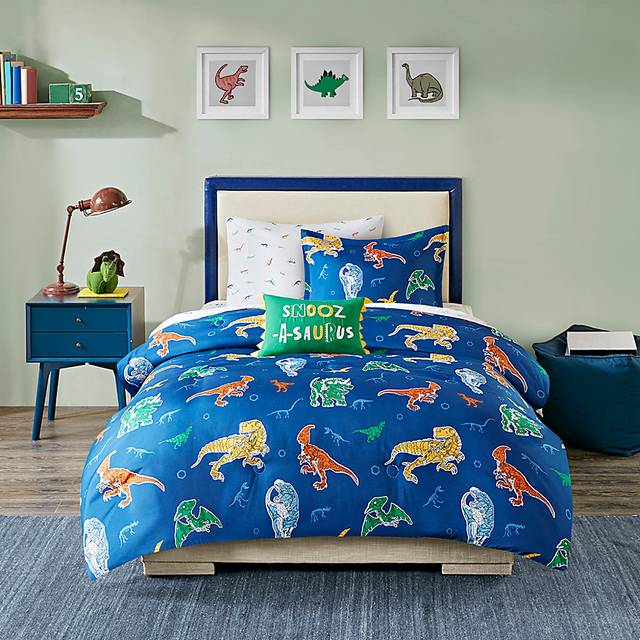 Kids Roar-A-Saurus Blue 6 Pc Twin Comforter Set - Thumbnail - Image 12