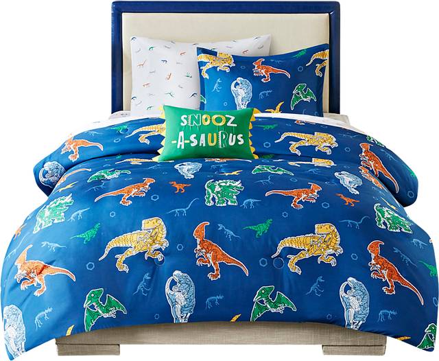 Kids Roar-A-Saurus Blue 6 Pc Twin Comforter Set - Thumbnail - Image 2