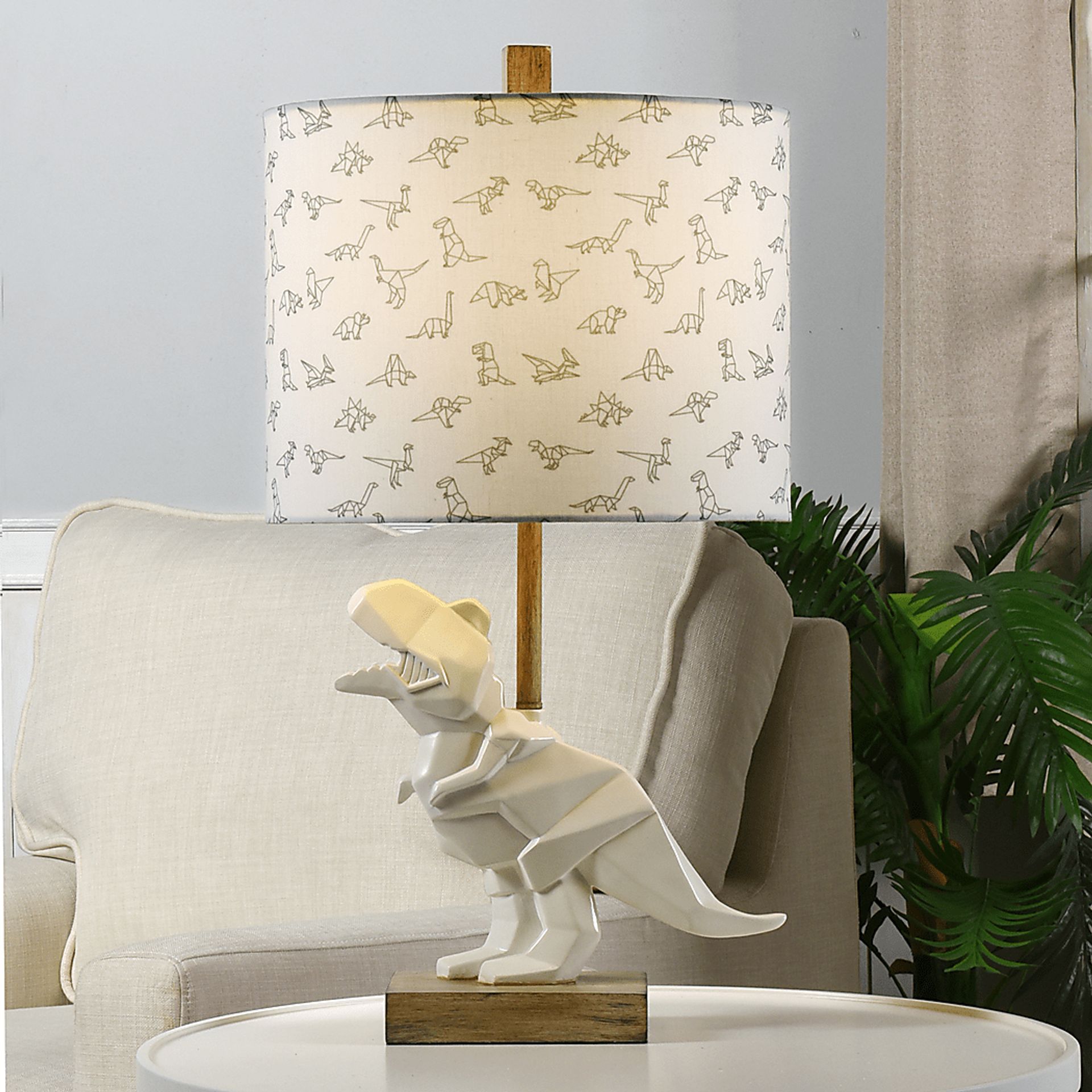 Kids Roaring T-Rex White Lamp - Image 5