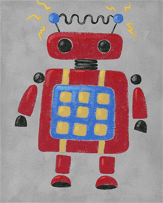 Kids Robo Leader IV Red Artwork - Thumbnail - Image 1