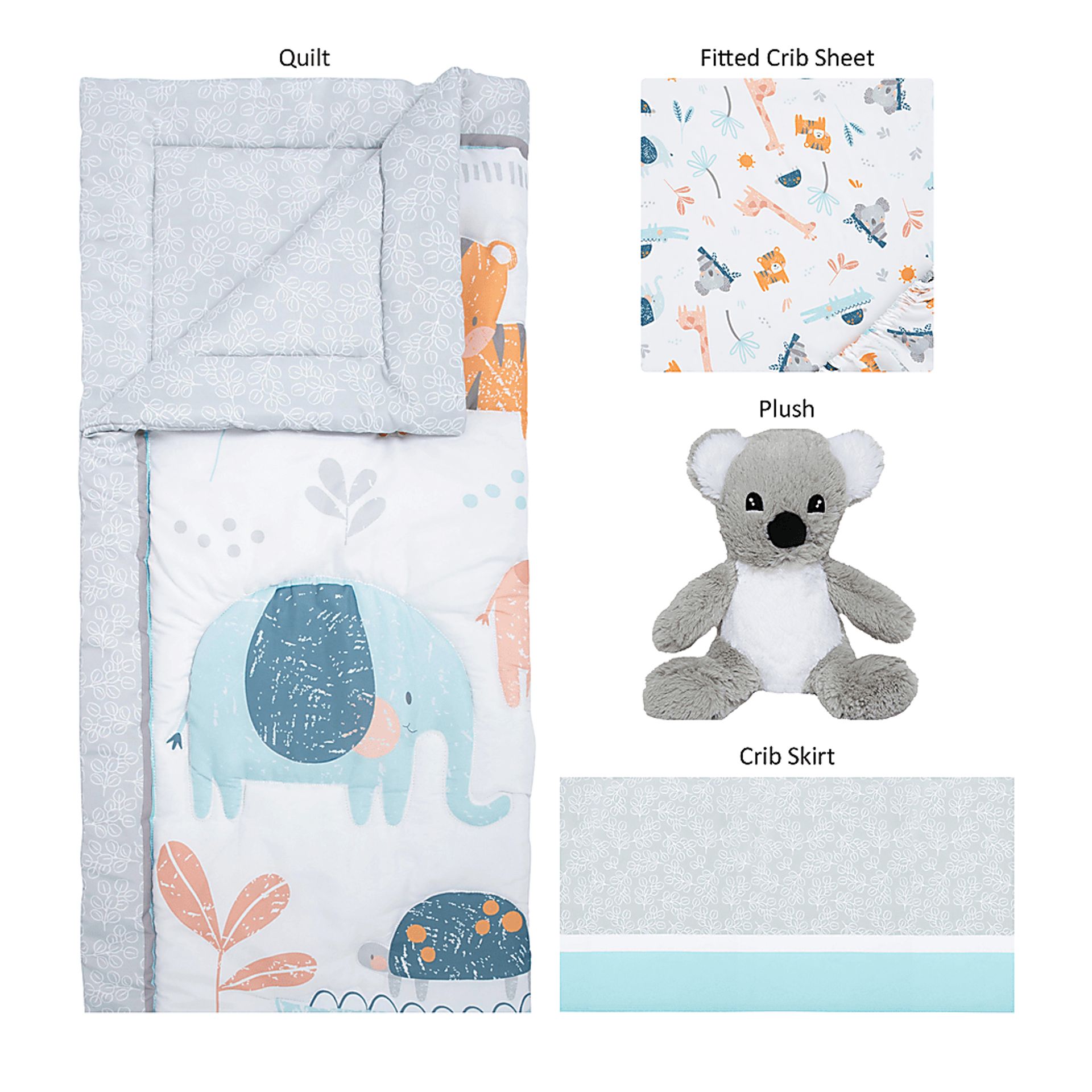 Kids Rocio Blue 4 Pc Baby Bedding Set - Image 3