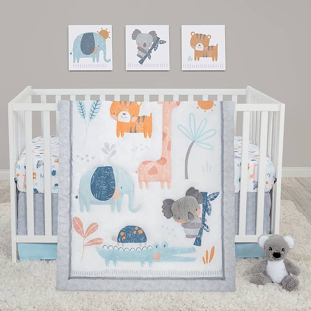 Kids Rocio Blue 4 Pc Baby Bedding Set - Thumbnail - Image 1