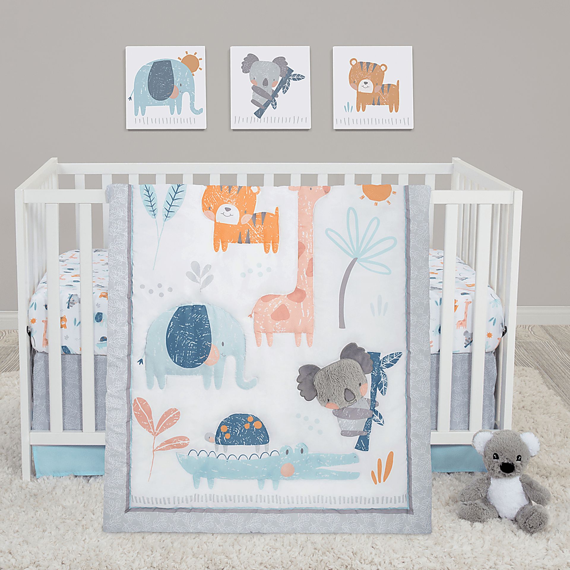 Kids Rocio Blue 4 Pc Baby Bedding Set - Image 1
