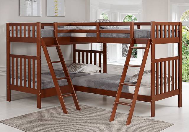 Kids Romvern Chestnut Twin/Twin/Twin/Twin Bunk Bed - Thumbnail - Image 2
