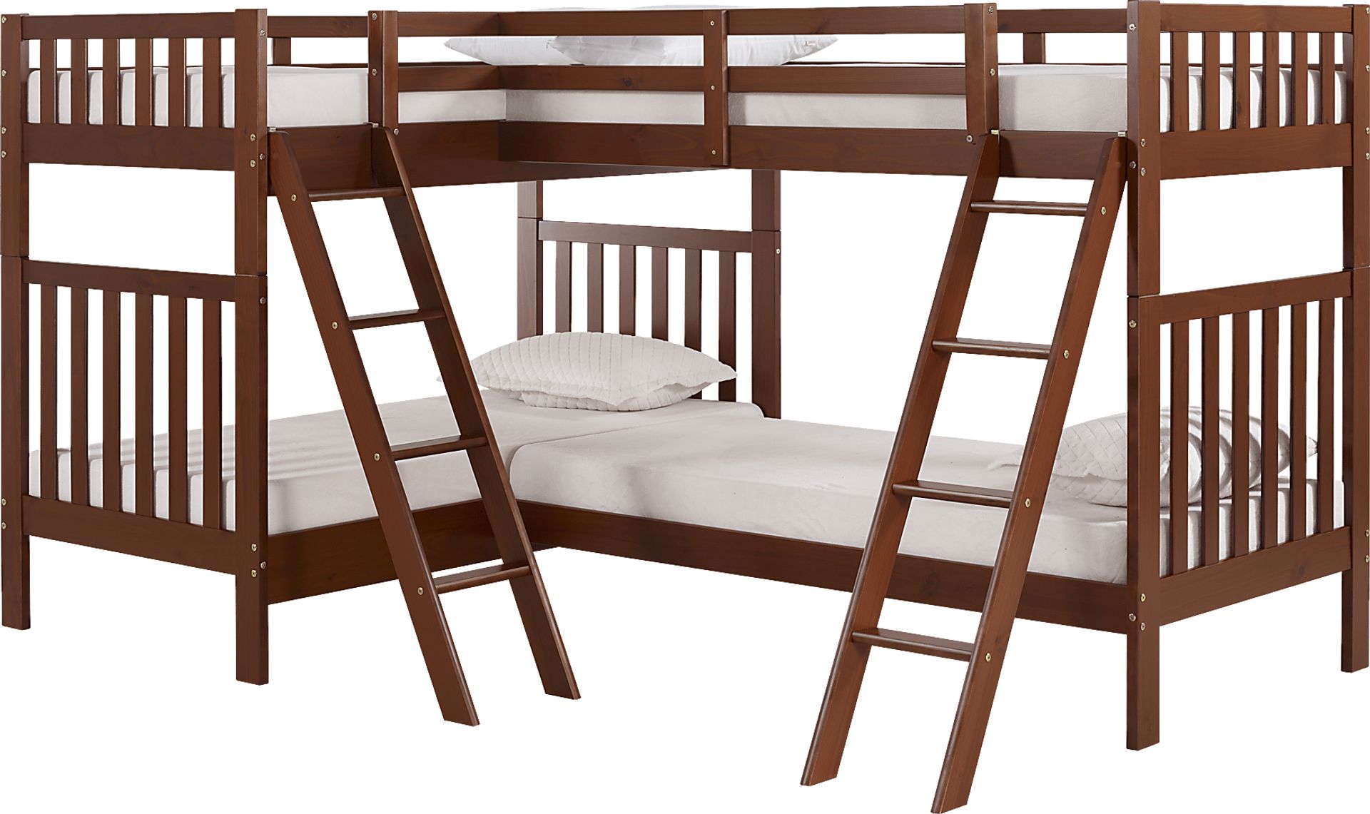 Kids Romvern Chestnut Twin/Twin/Twin/Twin Bunk Bed - Image 1