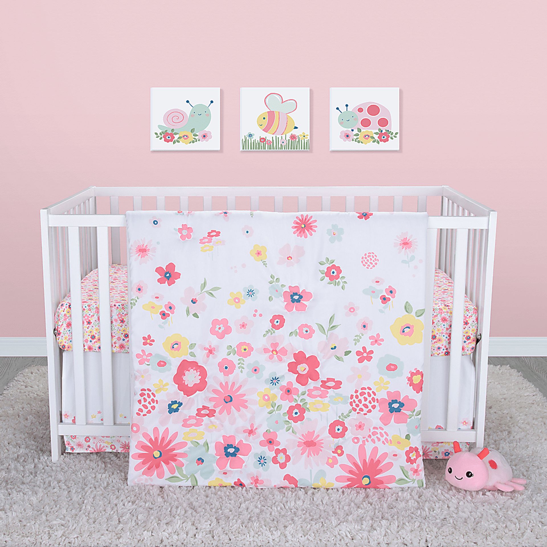 Kids Ronja Pink 4 Pc Baby Bedding Set - Image 1