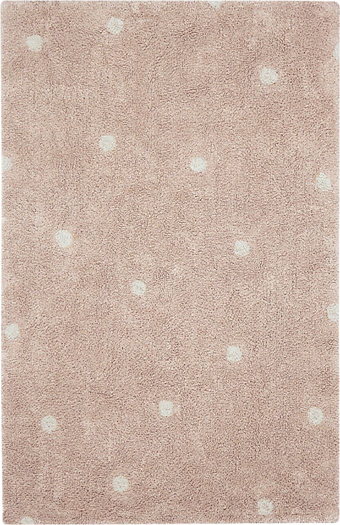Kids Rose 3'3 x 4'11 Mini Dot Machine Washable Rug