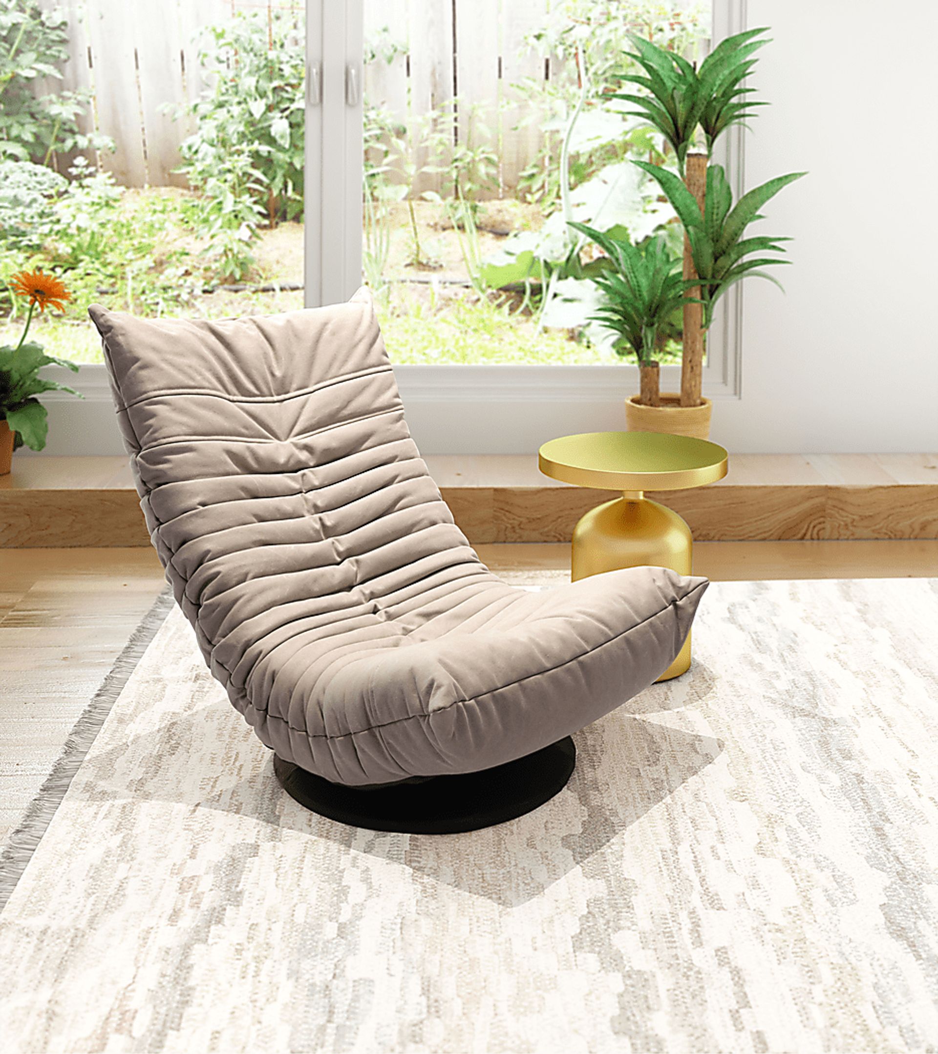 Kids Rowey Beige Swivel Chair - Image 2