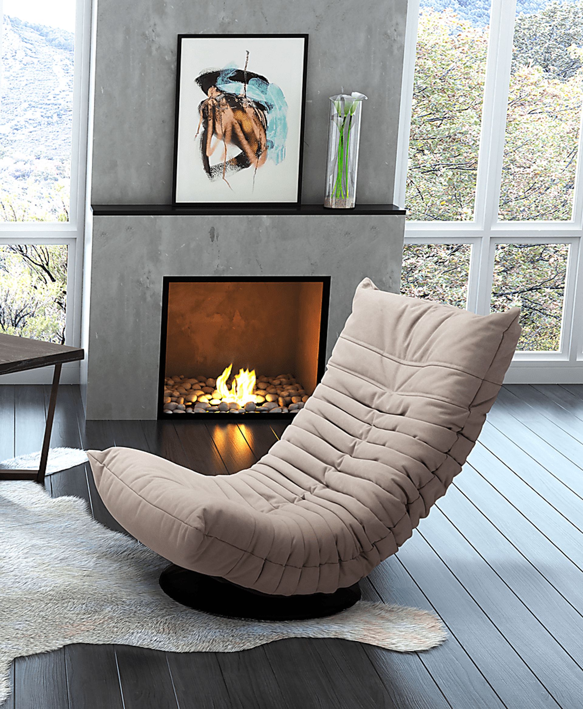 Kids Rowey Beige Swivel Chair - Image 5