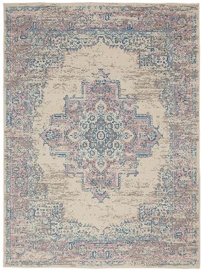 Kids Highmark Pink 5'3 x 7'3 Medallion Rug