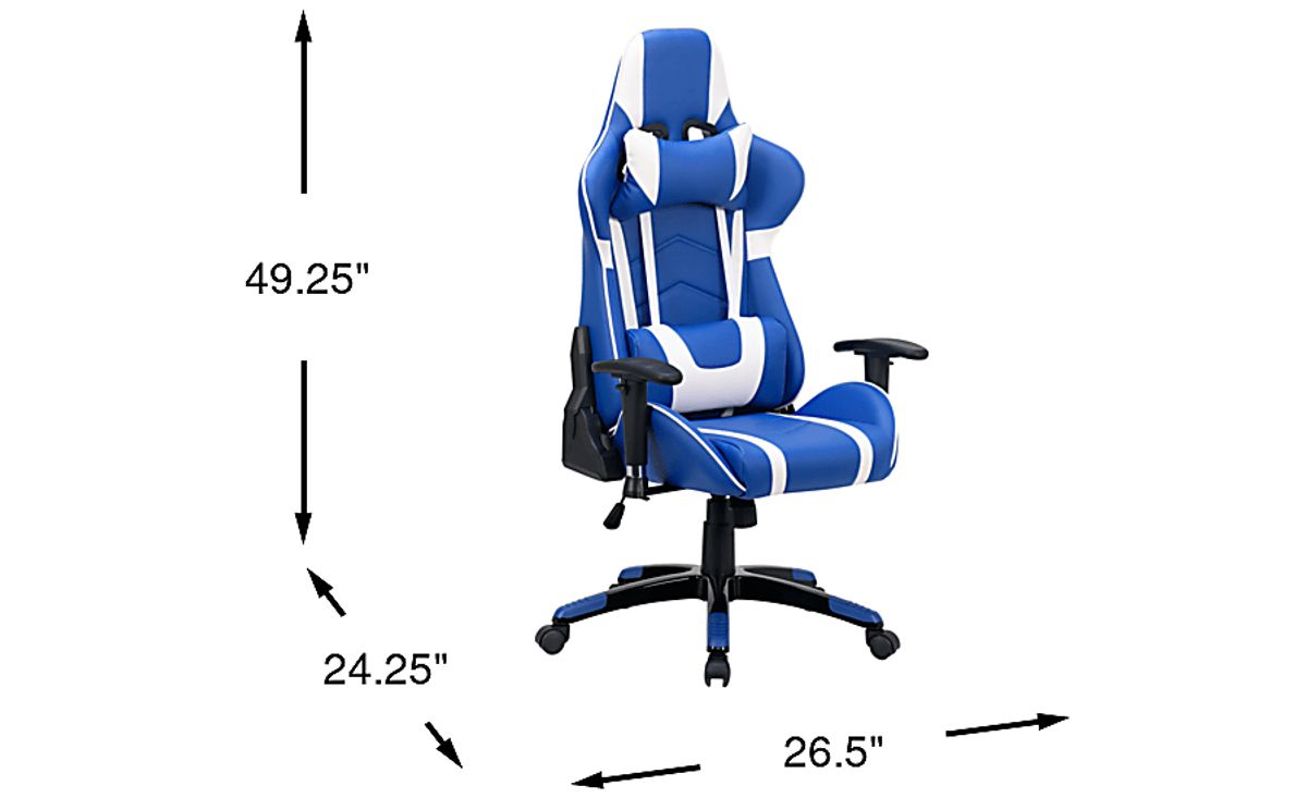 Quest Xp Blue Polyurethane Fabric Desk Chair | Rooms to Go