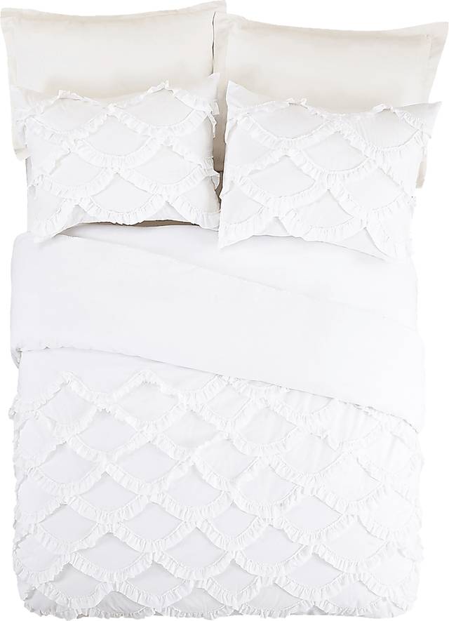 Kids Ruffled Dreams White 4 Pc Full/Queen Comforter Set - Thumbnail - Image 2