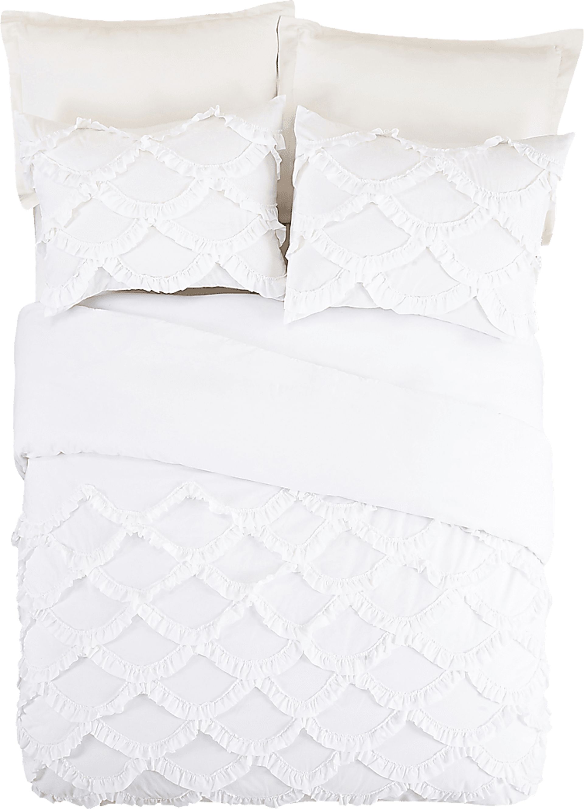 Kids Ruffled Dreams White 4 Pc Full/Queen Comforter Set - Image 2
