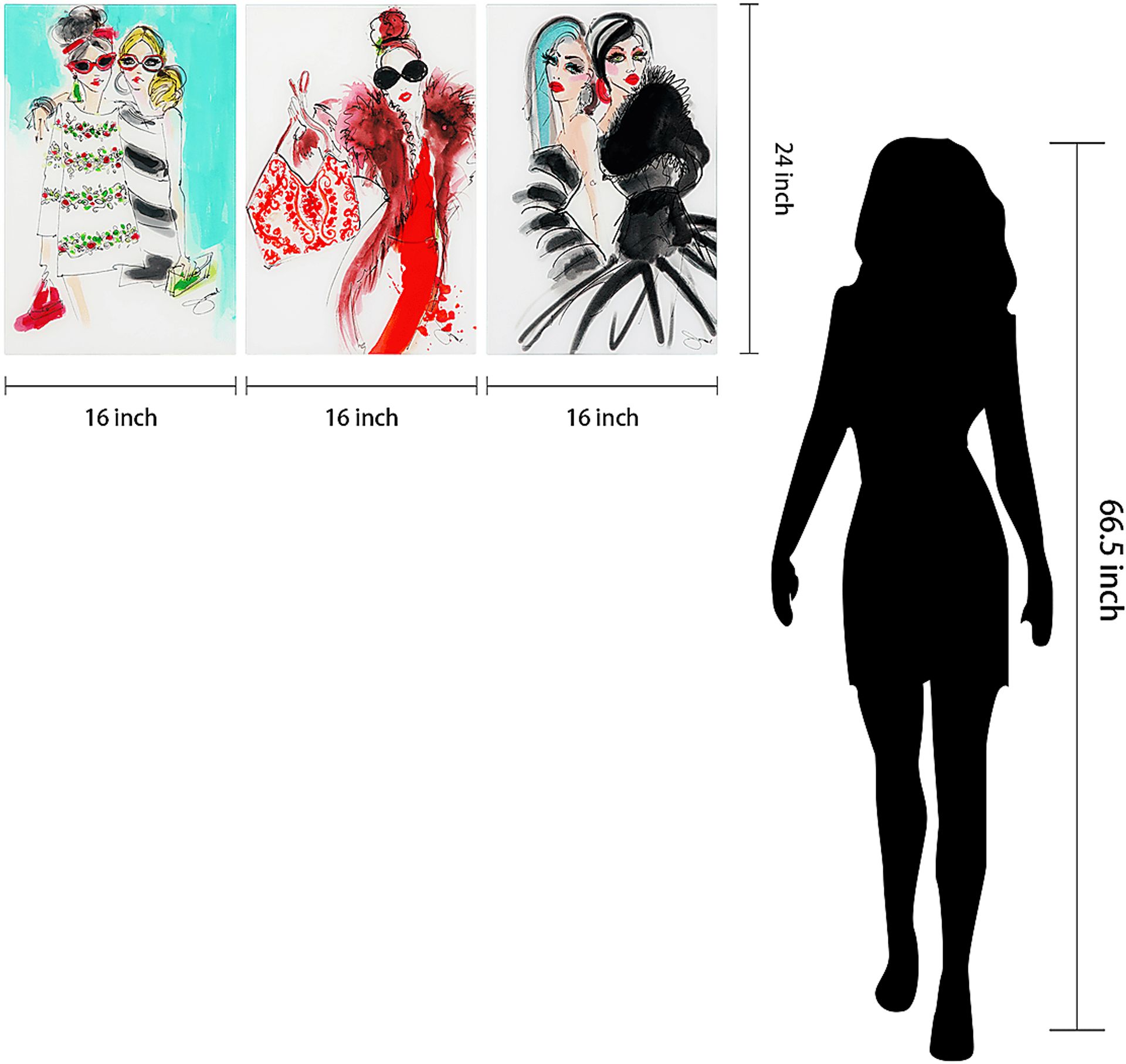 Kids Runway Friends White Glass Wall Art - Image 7