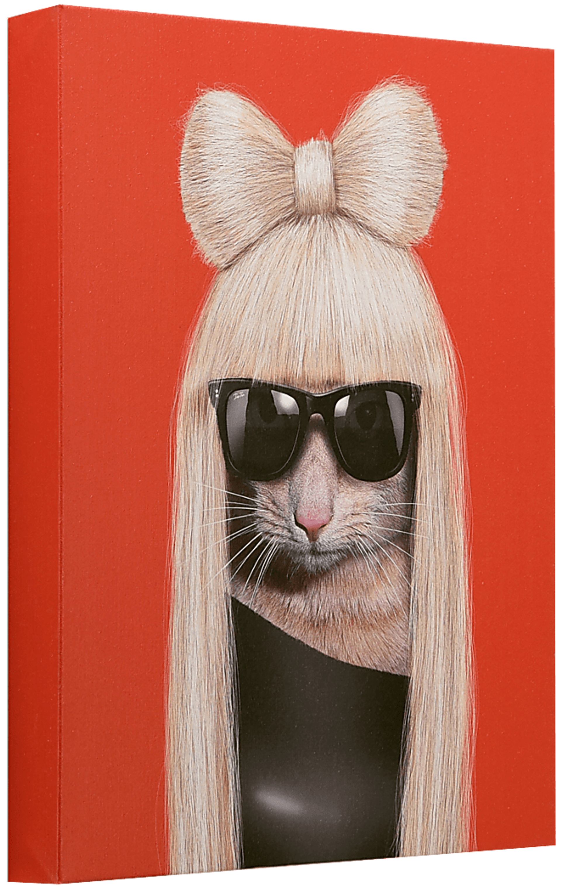 Kids Runway Kitty Red Wall Art - Image 2