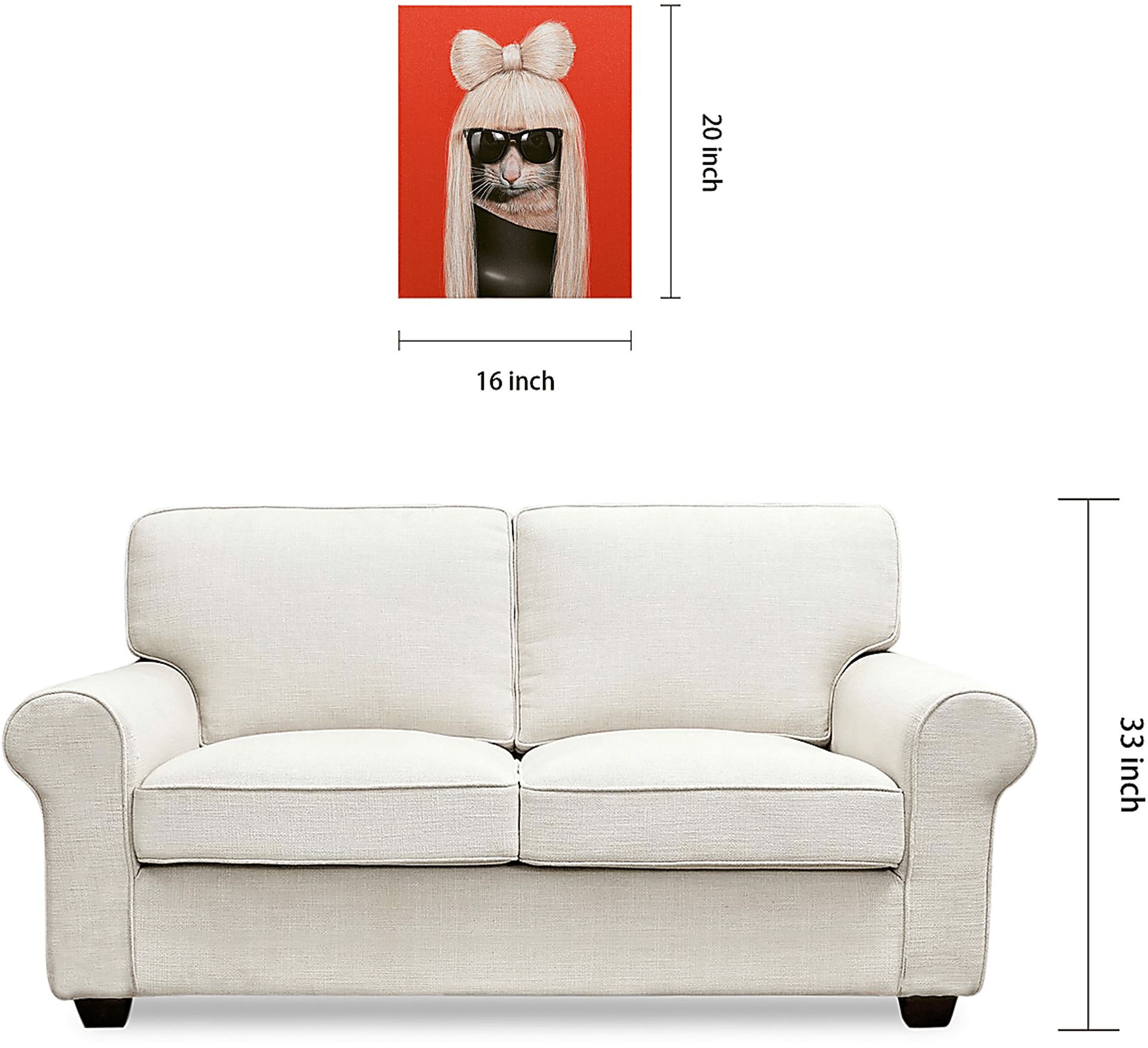 Kids Runway Kitty Red Wall Art - Image 8