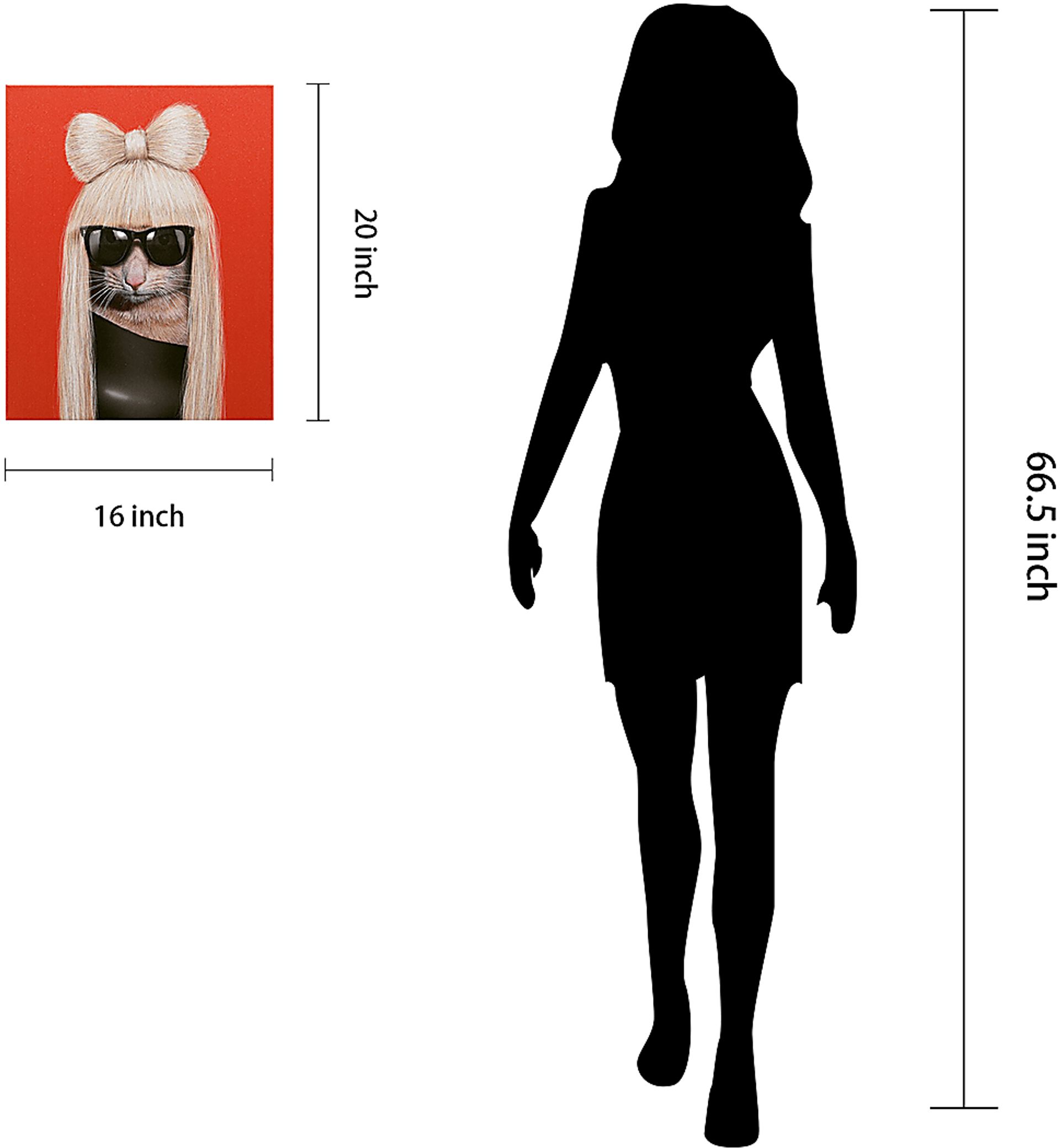 Kids Runway Kitty Red Wall Art - Image 9