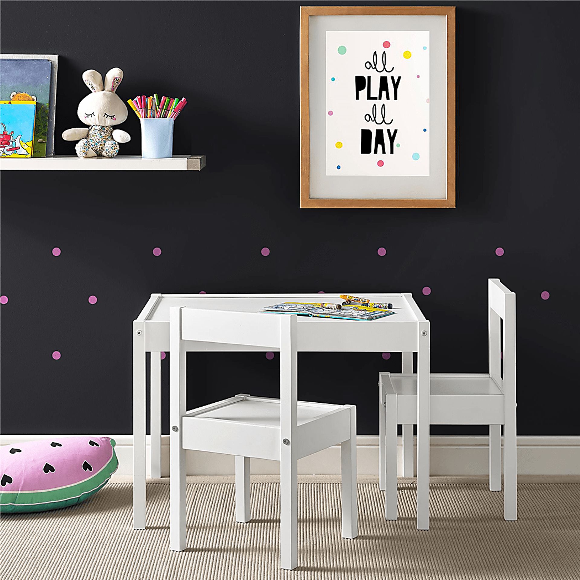 Kids Rylin White Toddler Table Set - Image 2