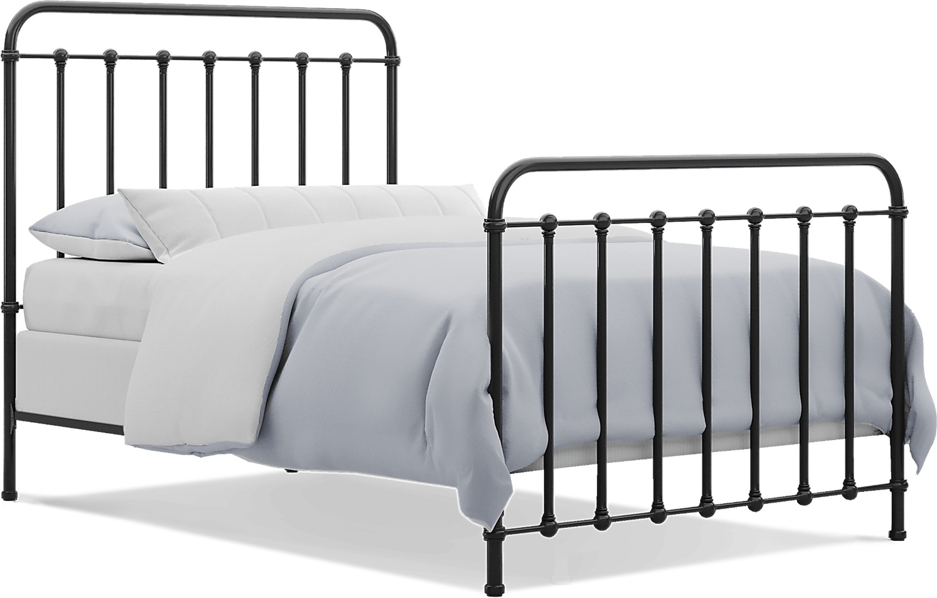 dark gray full bed