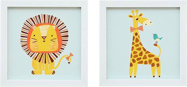 Kids Safari Party Blue Artwork - Thumbnail - Image 1